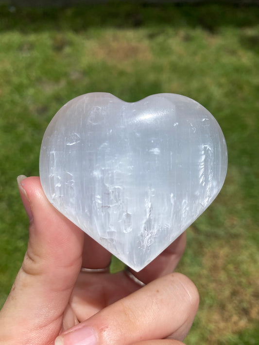 Selenite Hearts