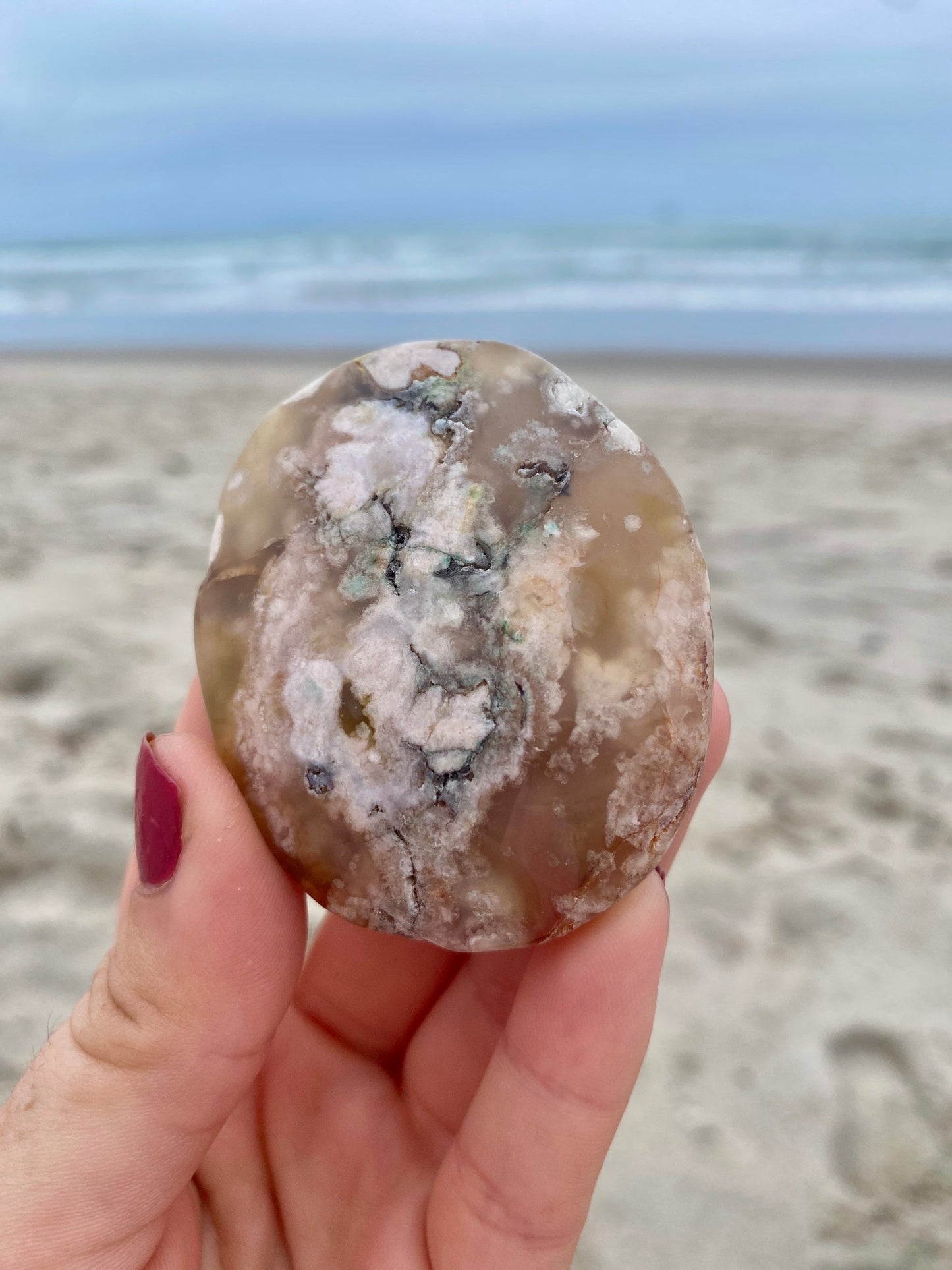 Flower Agate Palmstones