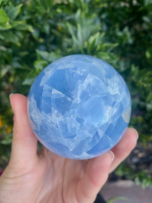 Blue Calcite Sphere Large #1