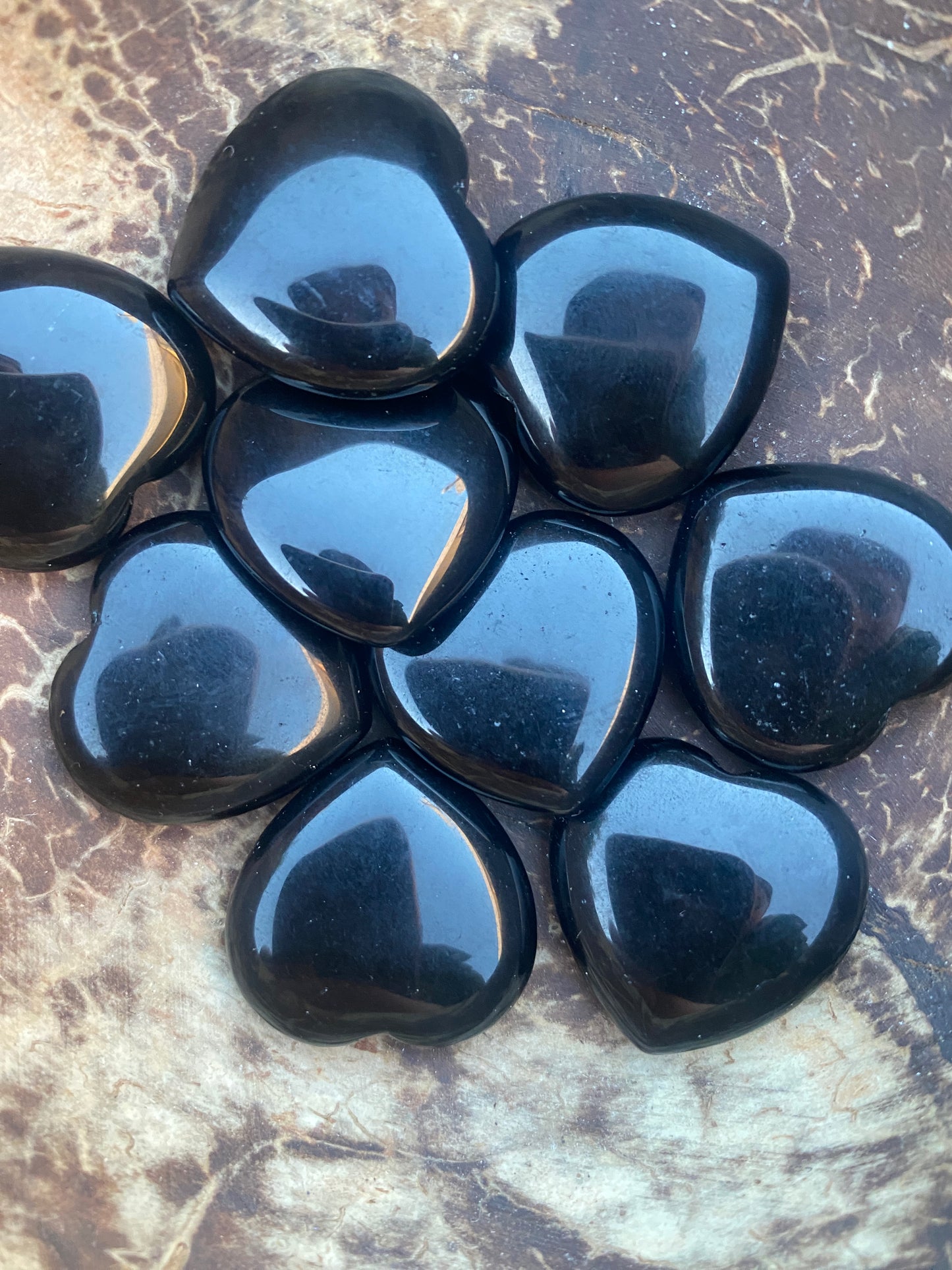 Obsidian Small Hearts